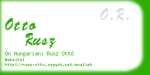 otto rusz business card