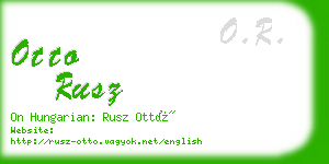 otto rusz business card